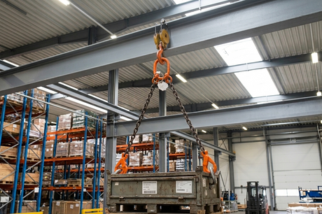 Hijsketting 2 sprong in magazijn