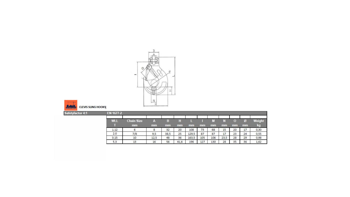 Clevis Valve Hook | Grade 80