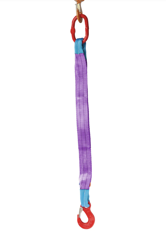 Lifting belt assembly with flap hooks | 1 ton