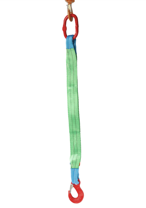 Lifting belt assembly with flap hooks | 2 tons