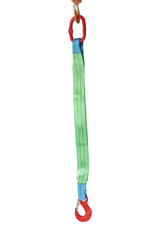 Lifting belt assembly with flap hooks | 2 tons