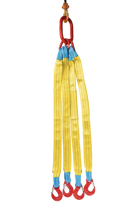Lifting strap 4-Sprong with flap hooks | 4 tons