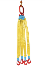 Lifting strap 4-Sprong with flap hooks | 4 tons