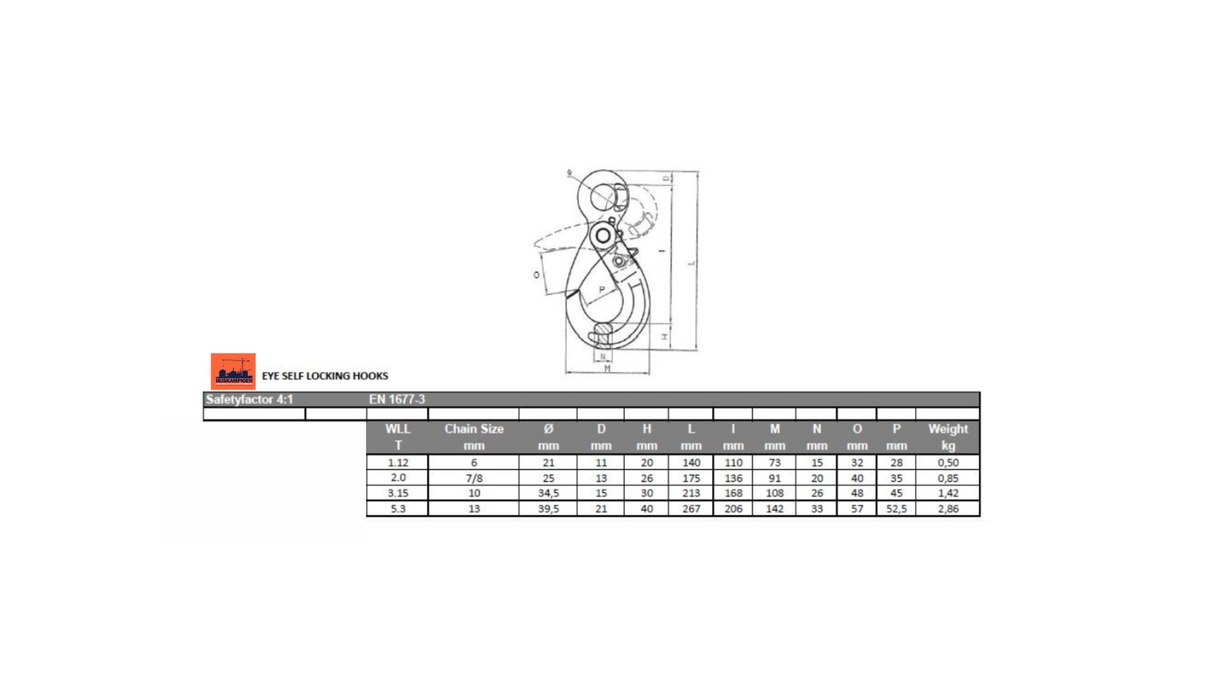 Clevis Safety Hook with Eye | Grade 80 
