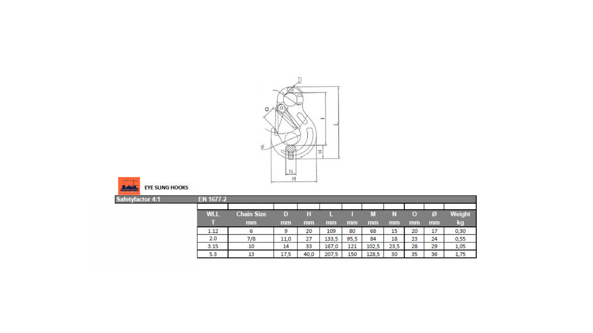 Valve Hook with Eye | Grade 80